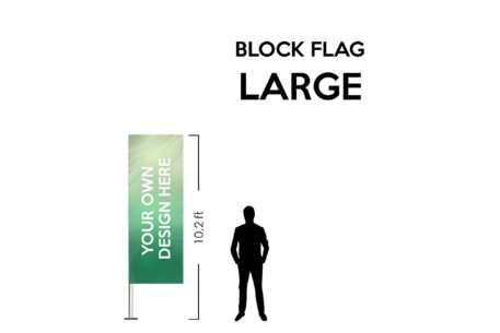 Block flag Large 10.2ft